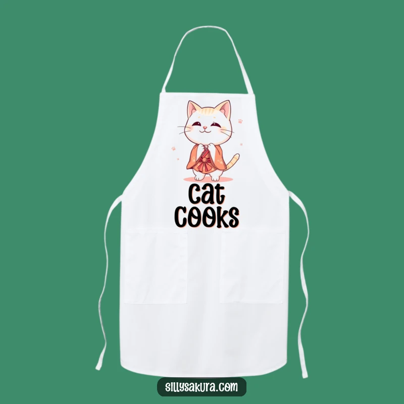 Funny Cat Kimono Apron - Cook with Feline Finesse!