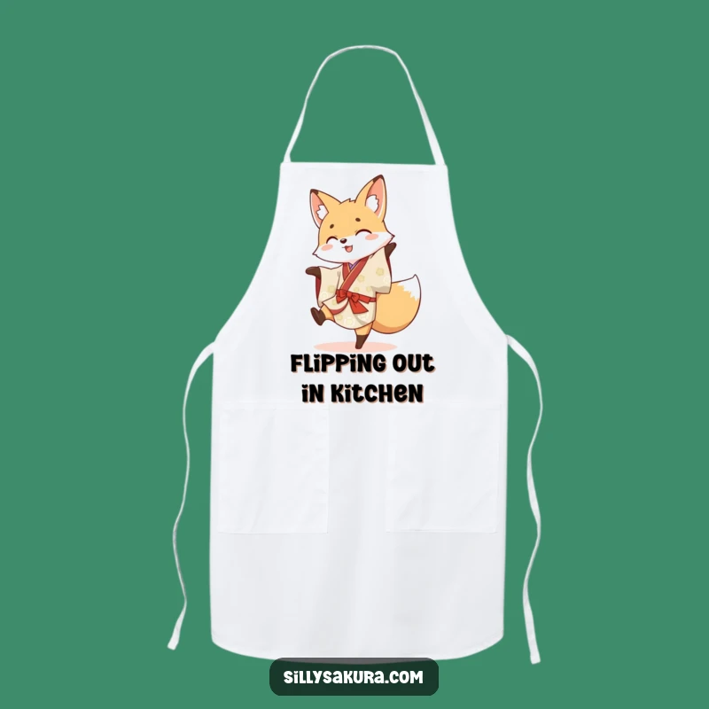 Funny Fox Kimono Cartwheel Apron - Kitchen Fun Chef Gift