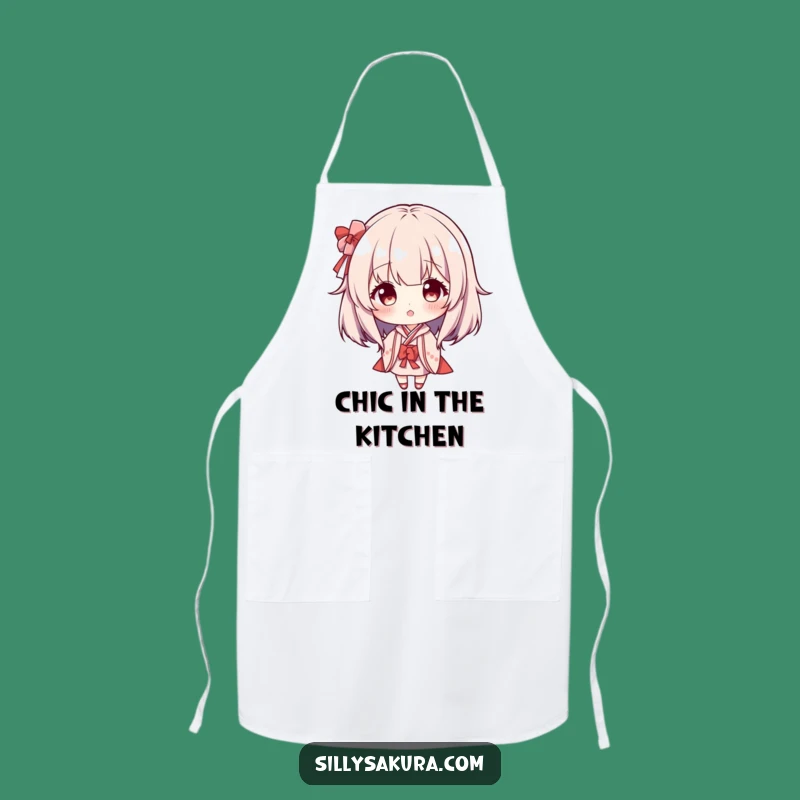 Funny Maiko Wig Apron: Playful Kitchen Style, Unique Funny Gift!
