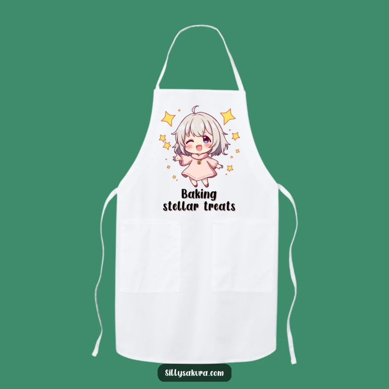 Funny Star Juggling Character Apron - Cosmic Kitchen Fun