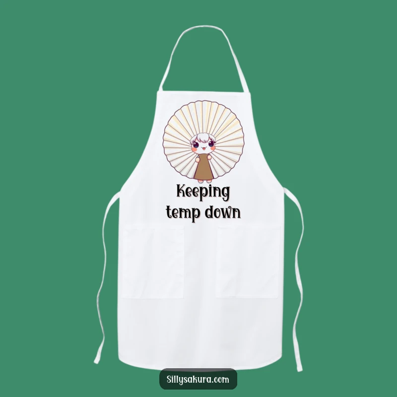 Funny Peeking Fan Character Apron - Cute and Humorous Kitchen Wear