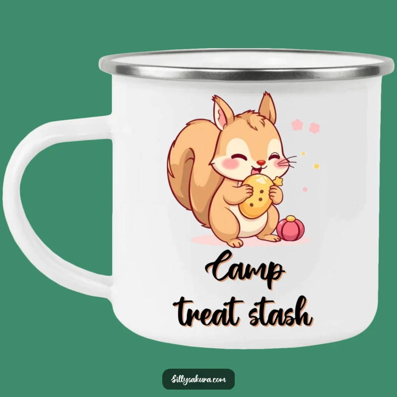 Funny Squirrel Festival Camping Mug: Adventure & Treats on the Go