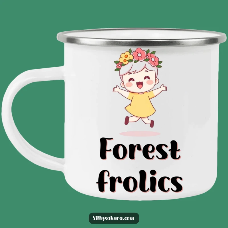 Funny Flower Crown Skip Camping Mug: Joyful Sips Outdoors