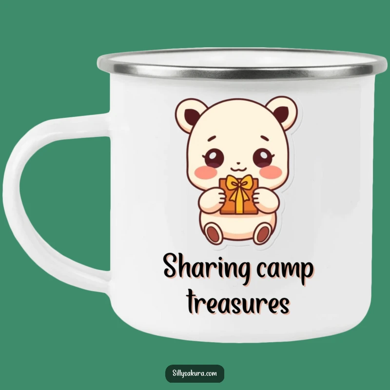 Funny Beaming Character Camping Mug: Share Smiles on Your Adventures