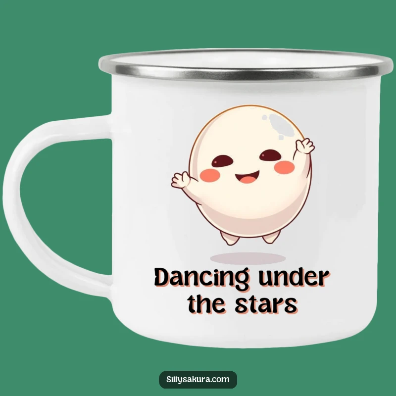 Funny Dancing Daruma Camping Mug: Adventure with Joyful Steps, Perfect Gift