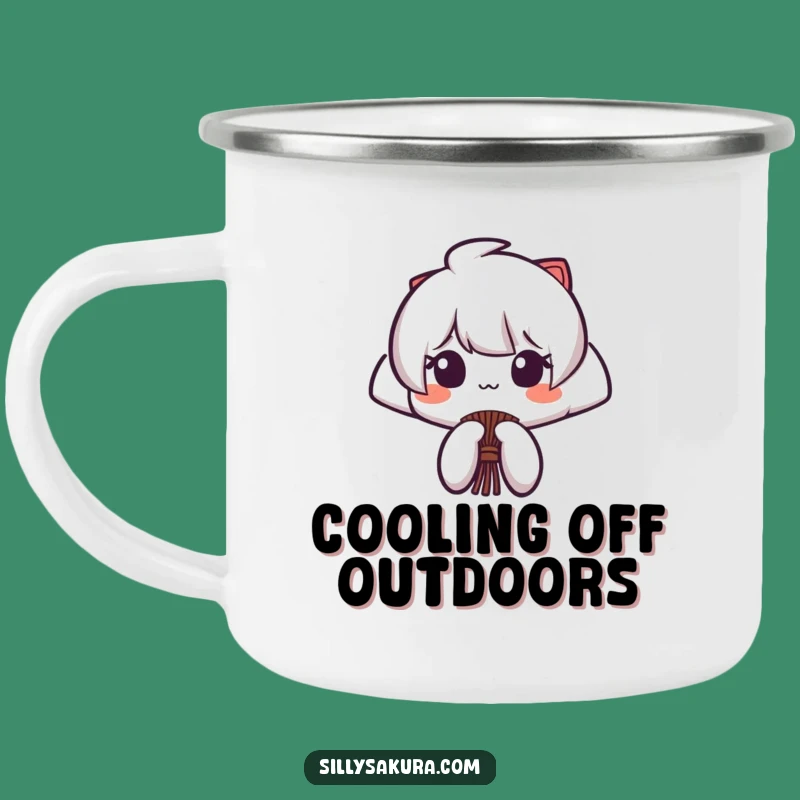 Funny Japanese Fan Camping Mug: Durable Flourishing Cup, Unique Funny Gift