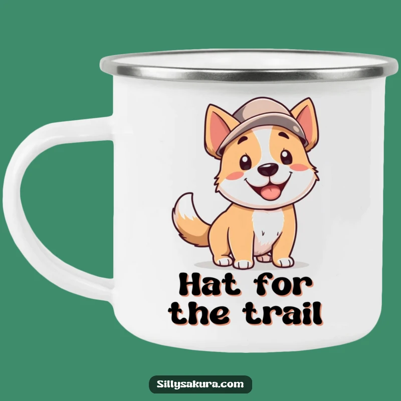 Funny Dog Hat Camping Mug: Adventure & Laughter on the Go