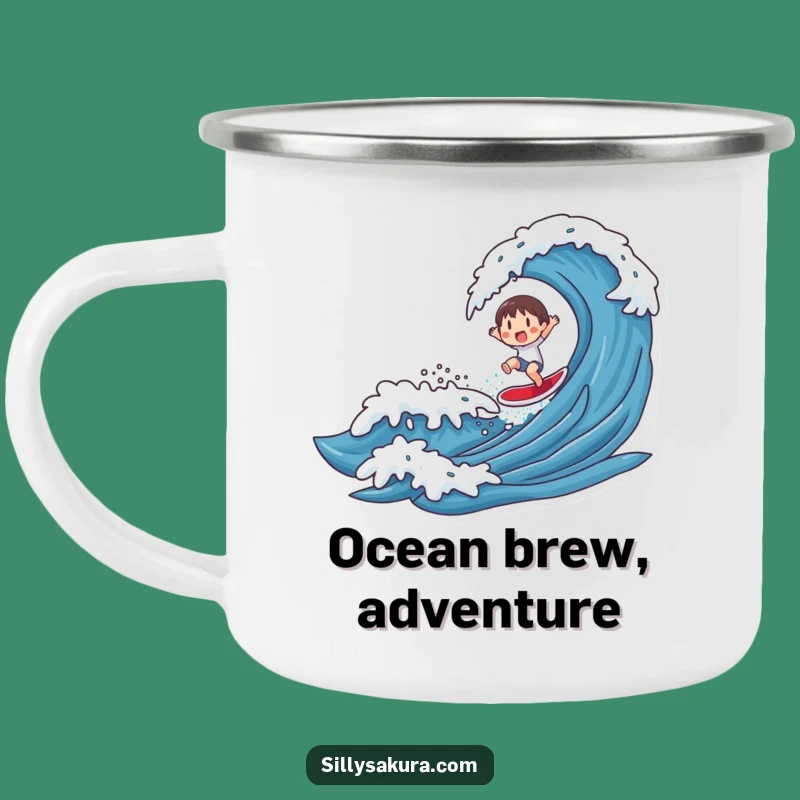 Funny Surfer Camping Mug: Hilarious Outdoor Gear for Adventurous Souls