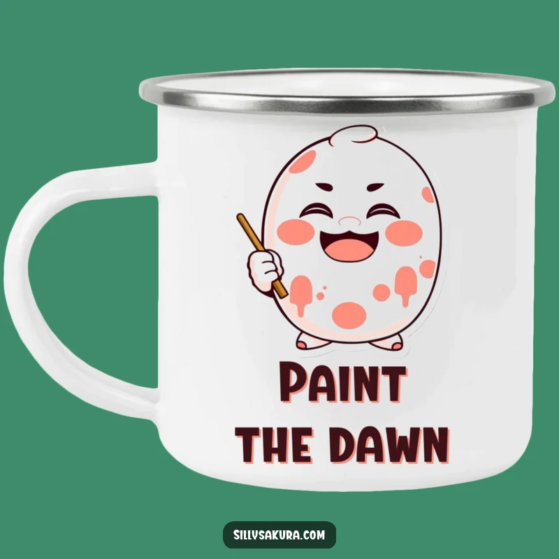 Funny Daruma Smile Camping Mug: Outdoor Painter Doll Gift