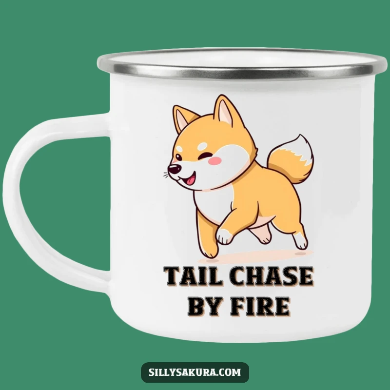 Funny Shiba Inu Camping Mug: Adventure & Playfulness on the Go