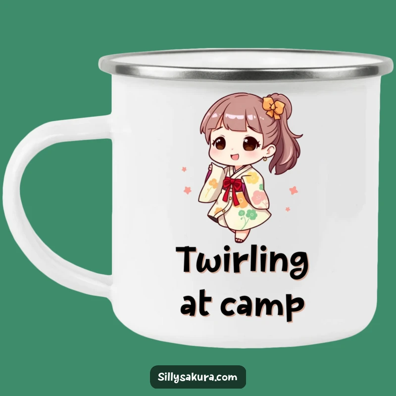 Funny Camping Mug: Kimono Dance, Outdoor Festive Funny Gift