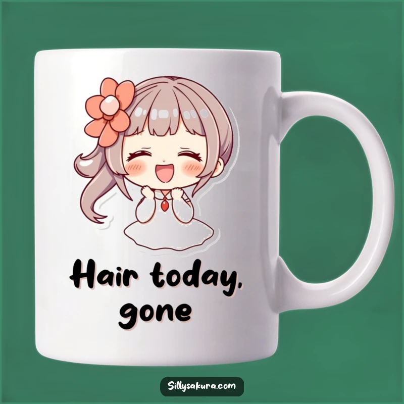 Funny Giggling Hairpin Mug - Joyful Character Gift
