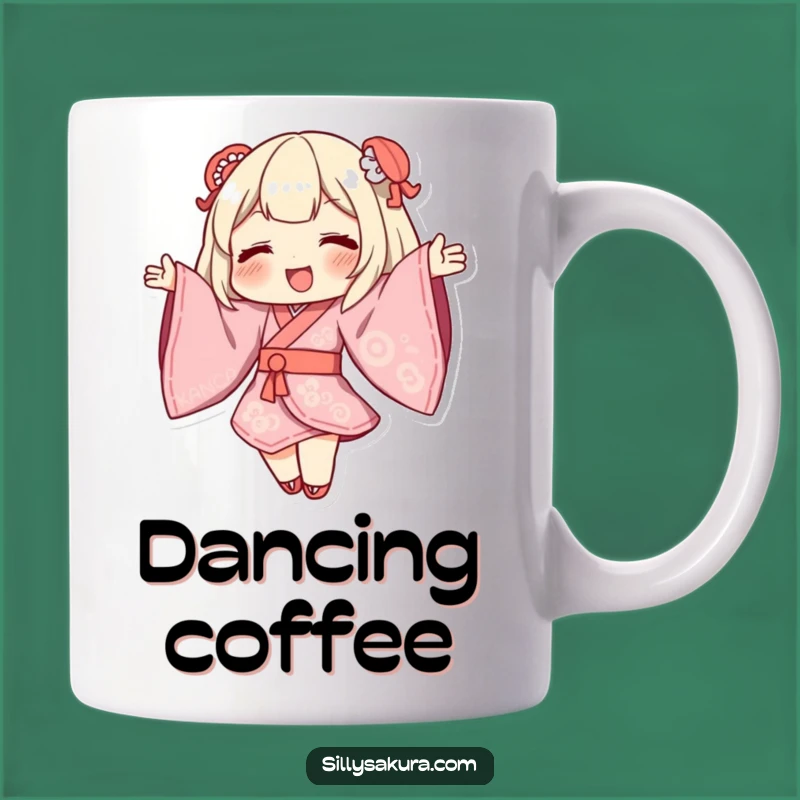 Funny Kimono Dance Mug: Billowing Sleeves Character Gift