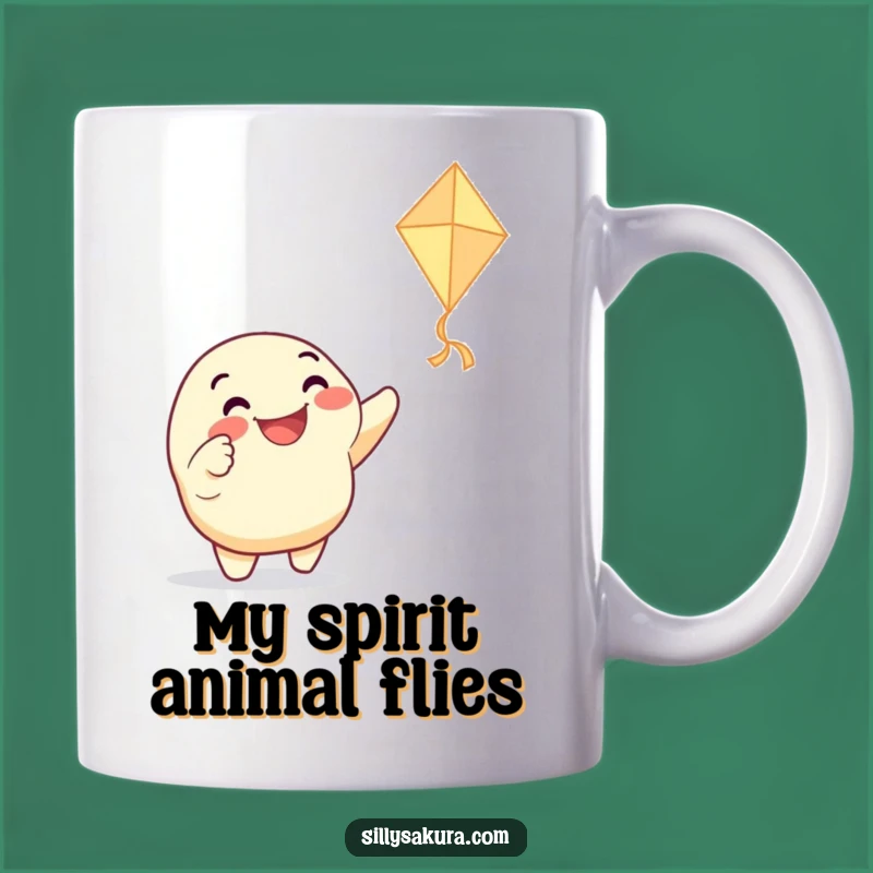 Funny Kite Pointing Character Mug - A Hilarious Gift for Fun Lovers