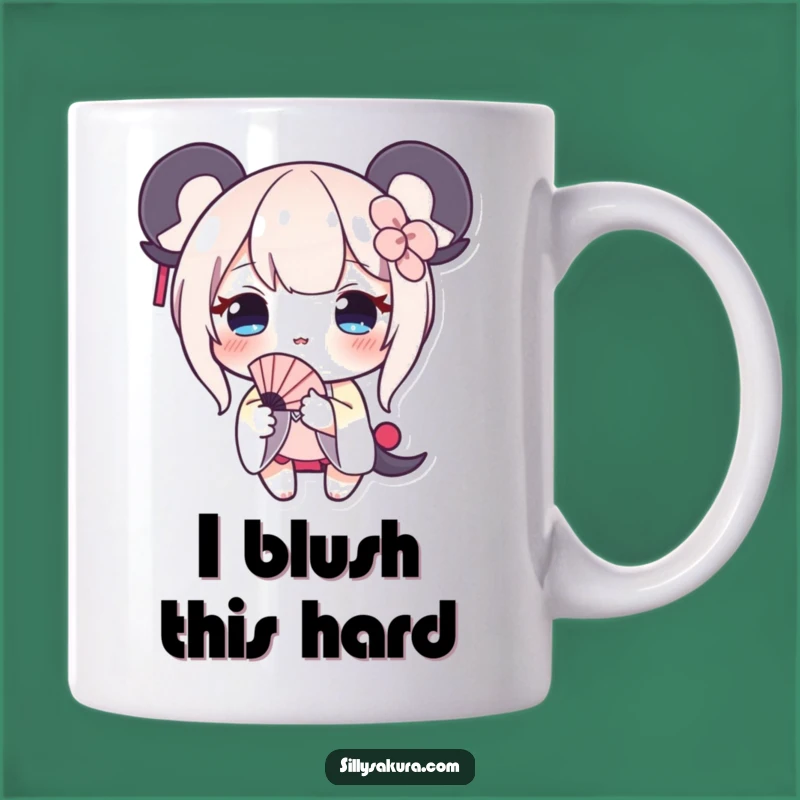 Funny Shy Fan Mug: Adorable Character Gift for Introverts and Sweethearts