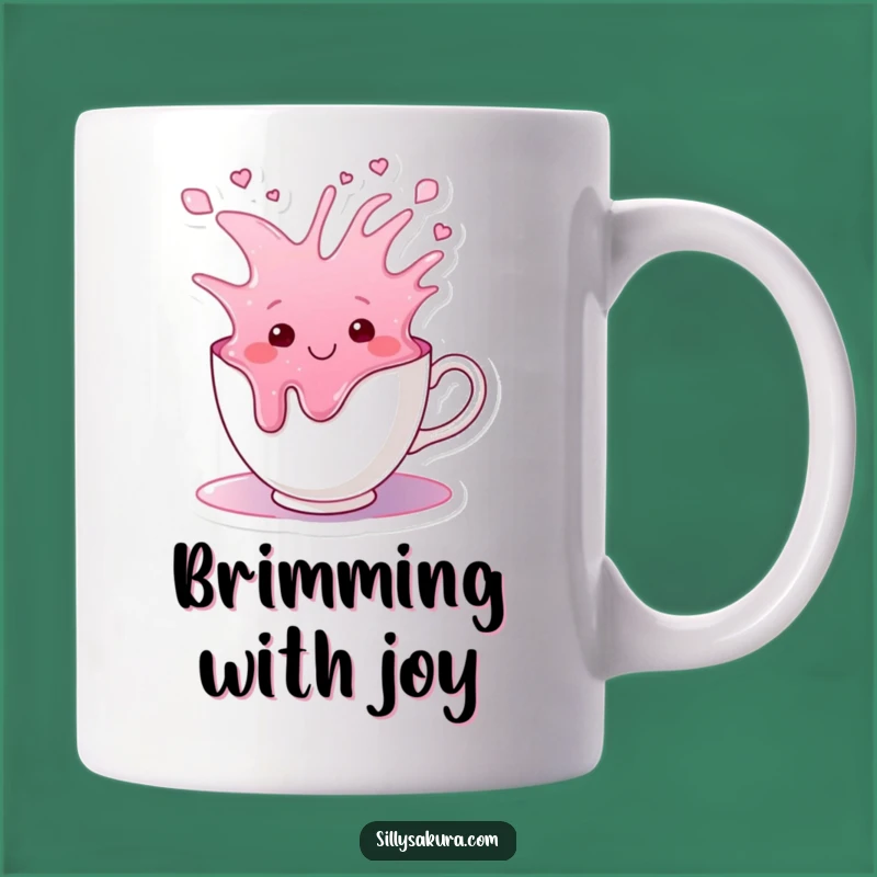 Funny Tea Cup Overflow Mug: Happy Liquid Joyful Gift