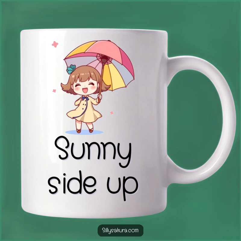 Funny Twirling Character Mug: Joyful Fun with a Colorful Parasol Gift