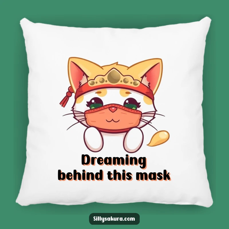 Soft Funny Cat Mask Pillow: Cozy Mysterious Touch - Adorable Funny Gift