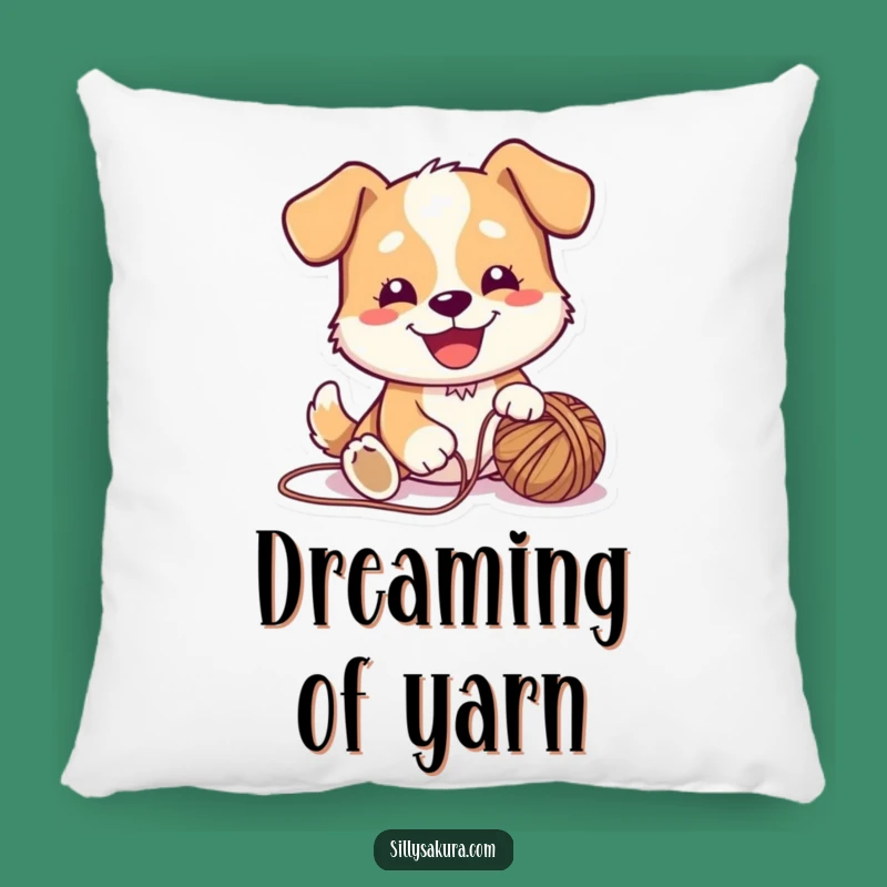Funny Dog Yarn Pillow: Soft Comfort & Hilarious Charm for Dog Lovers