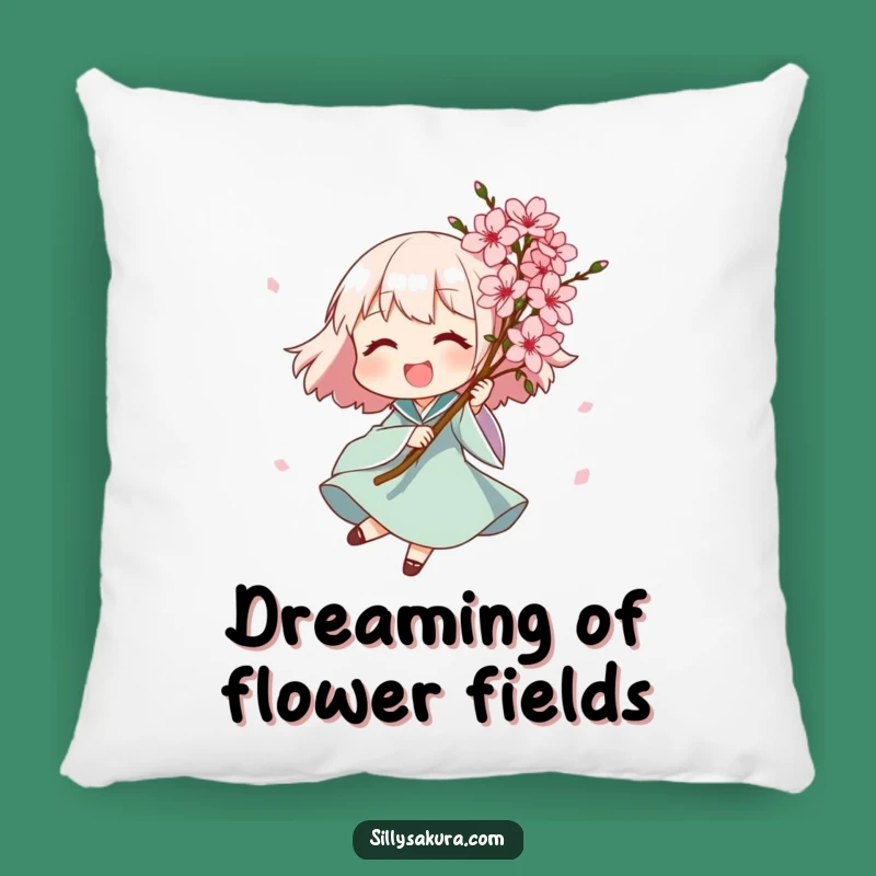 Funny Blossom Character Pillow - Soft Comfort with Floral Humor