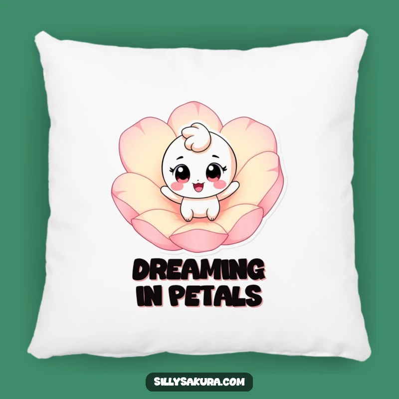 Funny Bouncing Petal Character Pillow - Cozy & Cheerful Accent