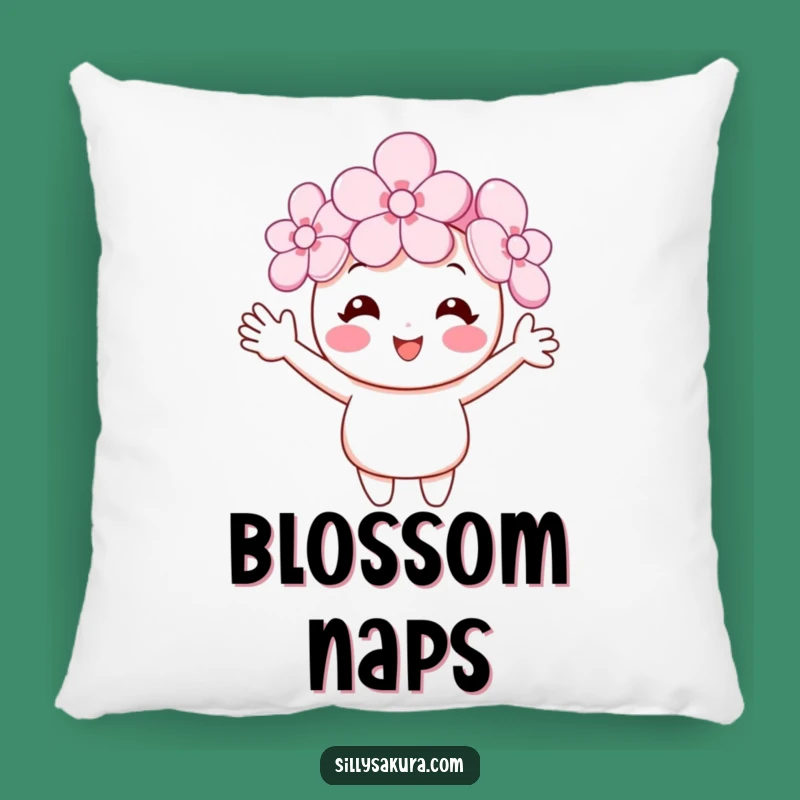 Funny Cherry Blossom Pillow - Cozy Comfort and Springtime Smiles!