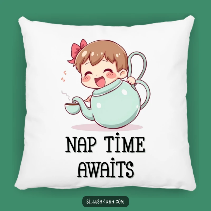 Funny Wobbling Teapot Pillow - Cozy Tea Time Comfort
