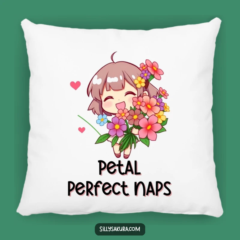 Funny Flower Pillow: Cozy Up with Floral Joy! A Hilarious Accent.