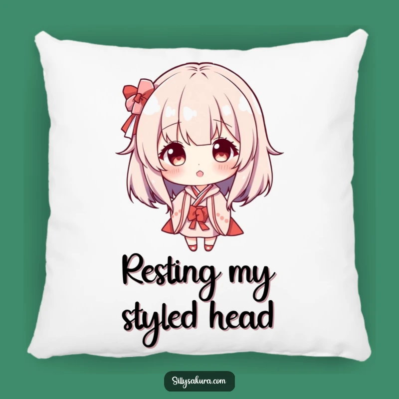 Funny Maiko Wig Pillow: Cozy Playful Character, Sweet Funny Gift!