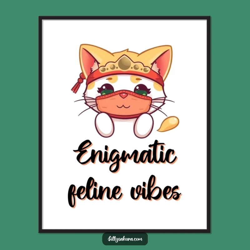 Instant Funny Cat Mask Art: Printable Mysterious Feline - Downloadable Funny Gift