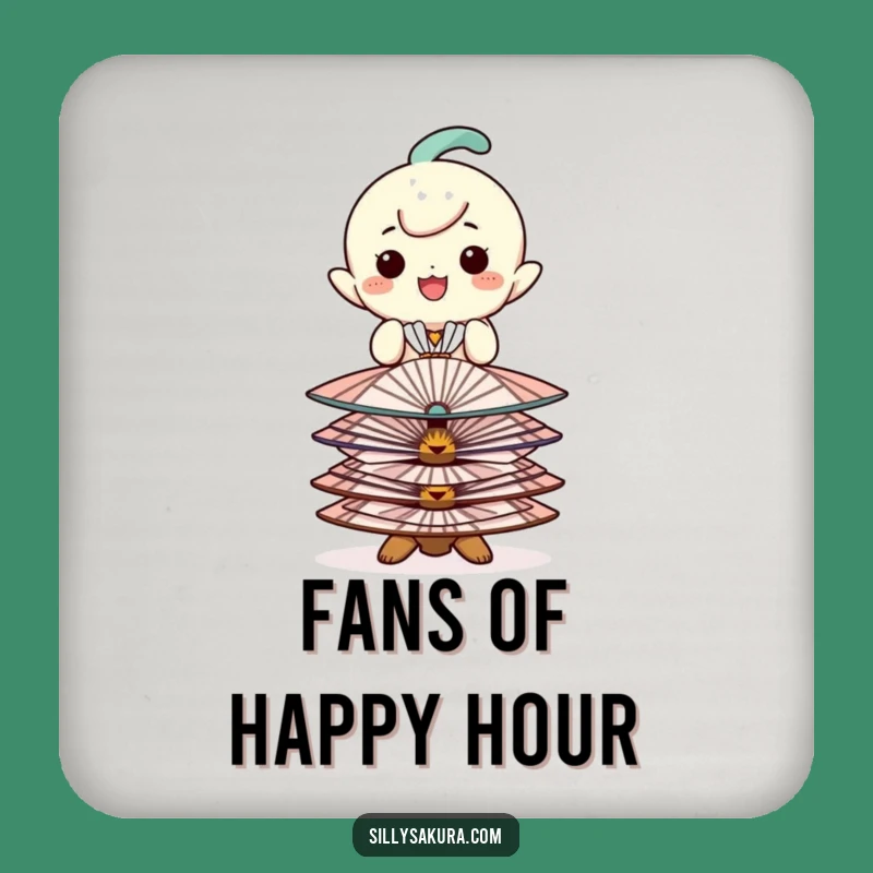 Funny Balancing Fan Character Coaster - Elegant Table Decor