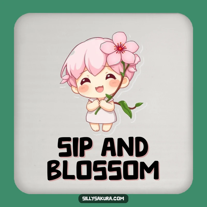 Funny Drink Coaster: Blossom Protector, Springtime Funny Gift