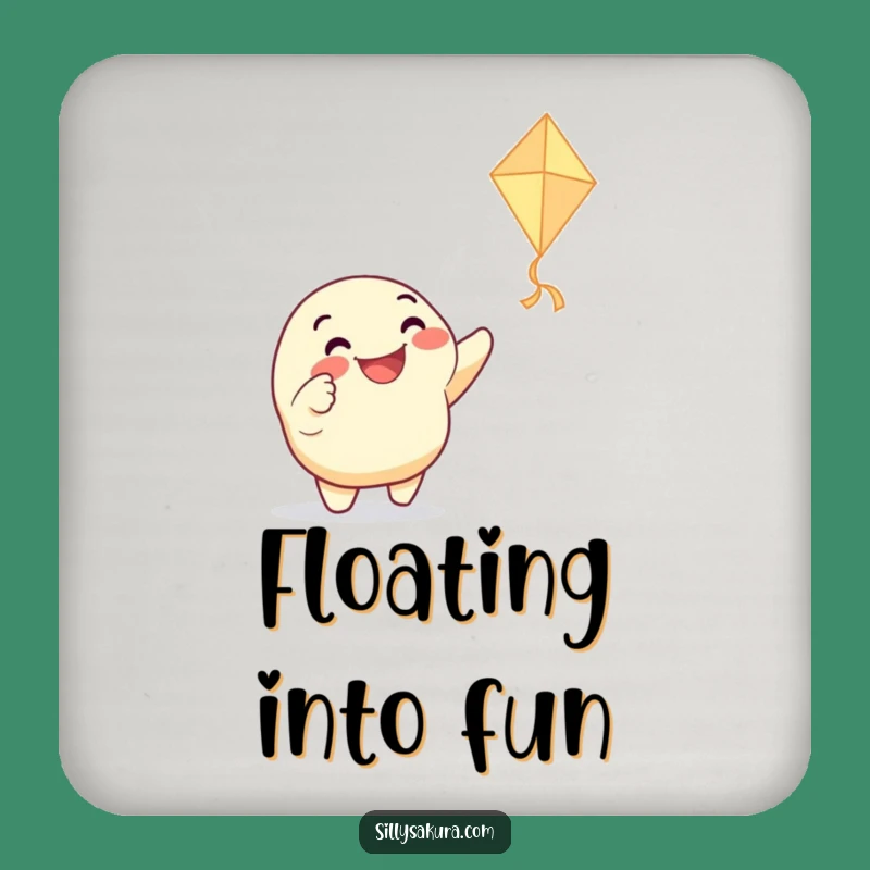 Funny Kite Pointing Character Coaster - Protect Surfaces with Playful Charm