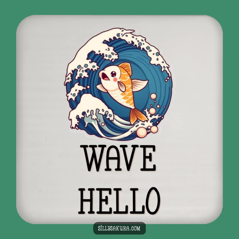Funny Koi Fish Wave Coaster: Energetic Surface Protection Fun