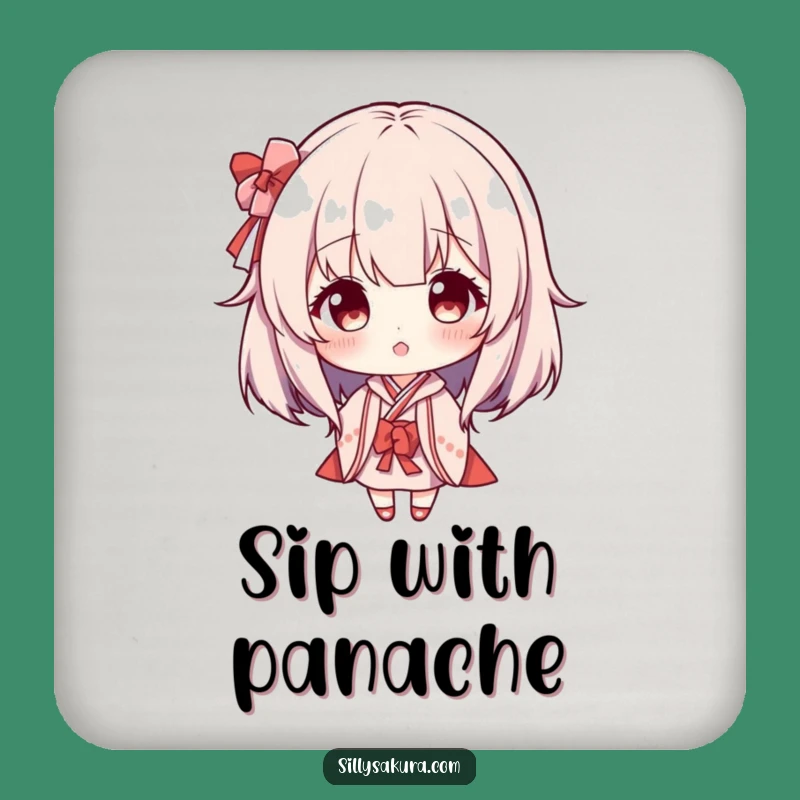 Funny Maiko Wig Coaster: Protect Surfaces with Playful Style!