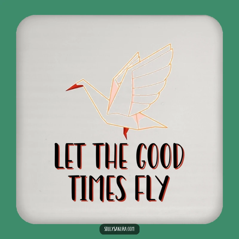 Funny Origami Crane Coaster: Graceful Flyer Art Gift