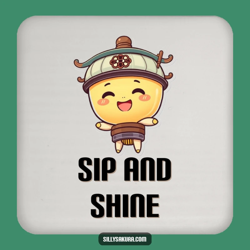 Funny Lantern Bobbing Coaster - Protect Surfaces with Cheerful Charm