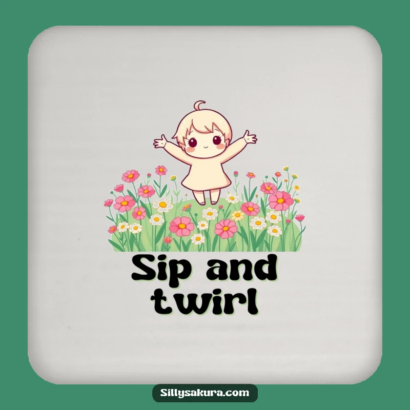 Funny Flower Spinner Coaster: Protect Surfaces with Joy, A Tiny Funny Gift