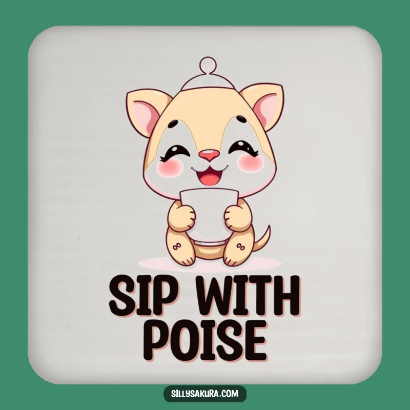 Funny Tea Balancer Coaster: Protect Surfaces with Grace, A Tiny Funny Gift