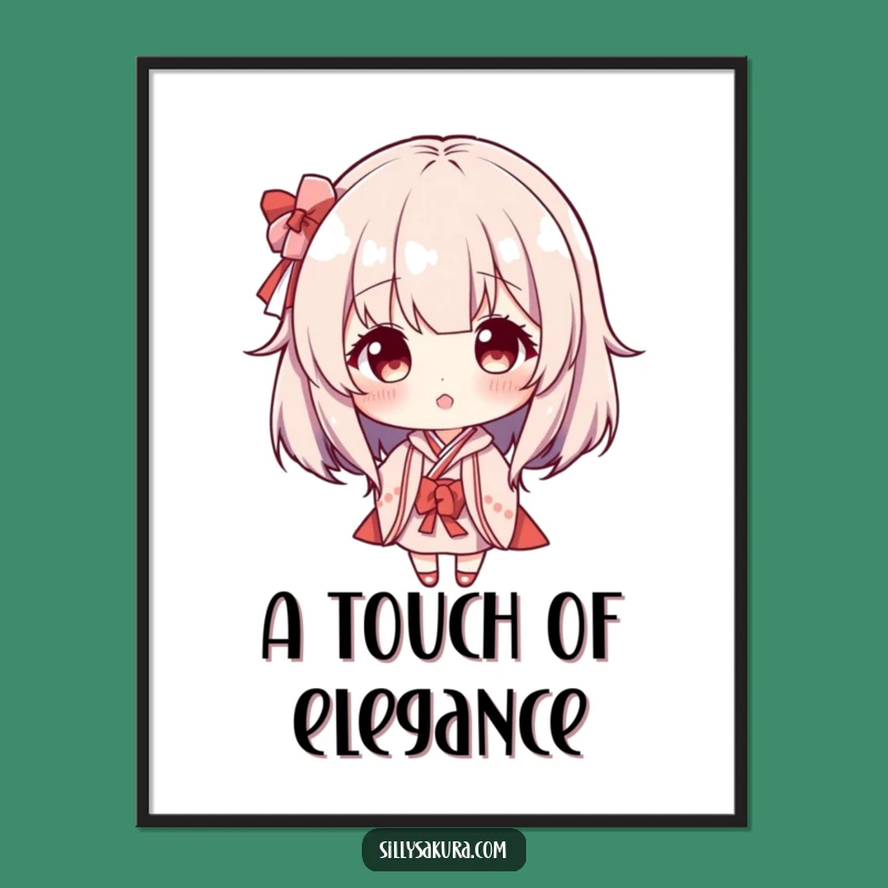 Funny Maiko Wig Poster: Playful Art, Lovely Funny Gift!