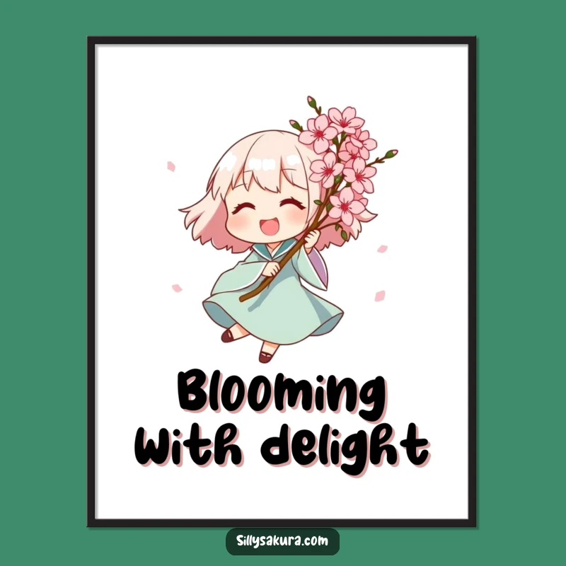 Funny Blossom Character Poster - Artful Joy for Your Walls