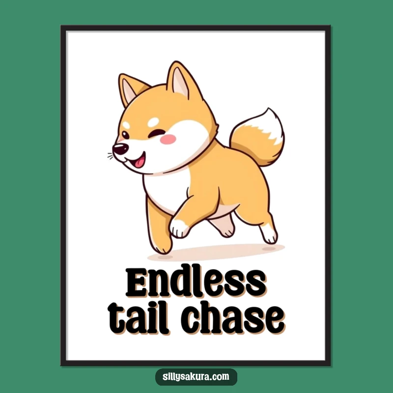 Funny Shiba Inu Poster: Playful Art for a Cheerful Space