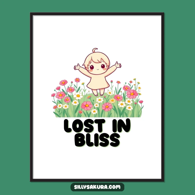 Funny Flower Spinner Meadow Poster: Bring Nature's Joy Indoors, A Beautiful Funny Art Gift