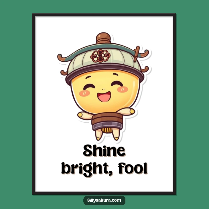 Funny Bobbing Lantern Poster - Uplifting Wall Art for a Cheerful Home