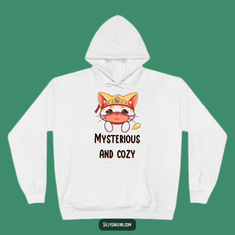 Cozy Funny Cat Mask Hoodie: Warm Mysterious Feline - Perfect Funny Gift