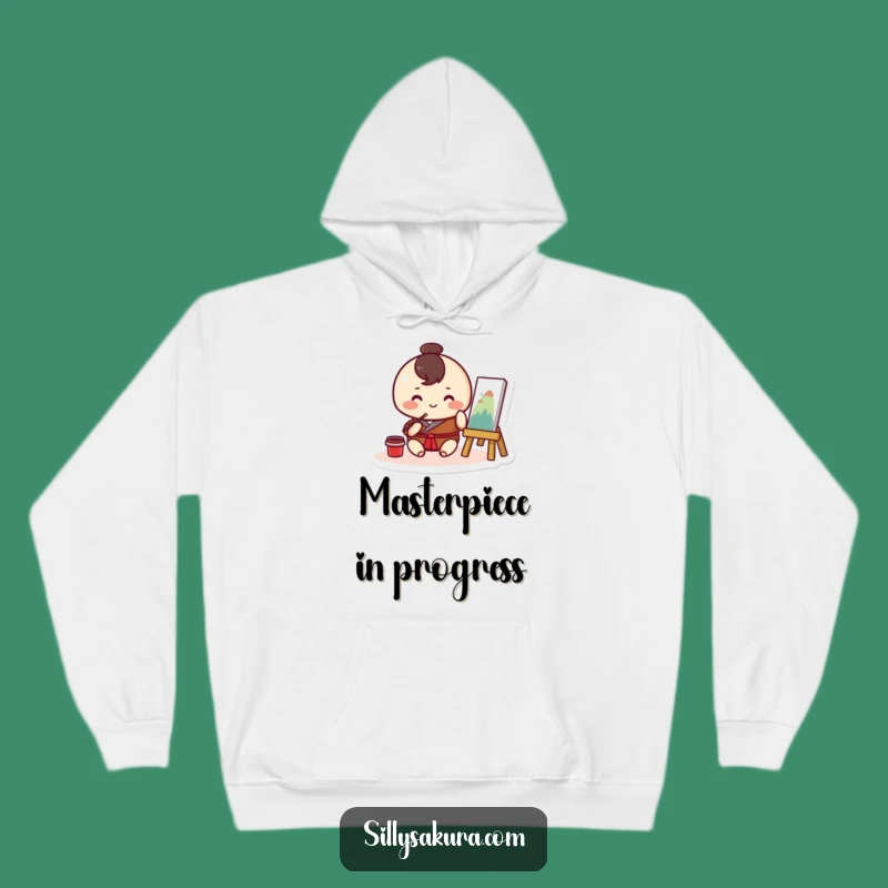 Cozy Funny Kawaii Painter Hoodie: Artful Comfort, Perfect Gift for Artists