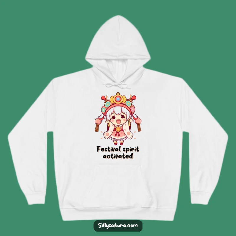 Funny Festival Kawaii Hoodie - Cozy Character in Elaborate Attire