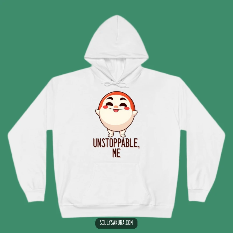 Funny Daruma Doll Hoodie: Cozy Motivational Character Sweatshirt, Great Funny Gift