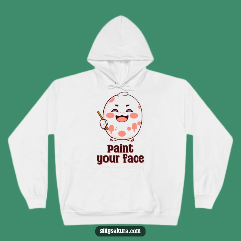 Funny Daruma Smile Hoodie: Cozy Painter Doll Warmth Gift