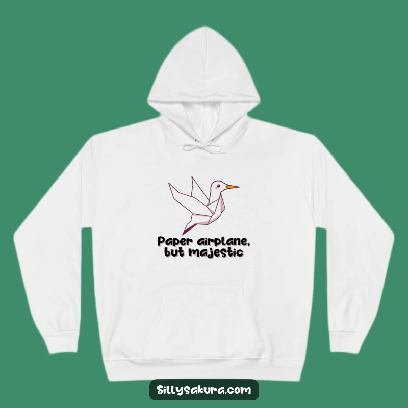Funny Giggle Crane Hoodie: Cozy Comfort with a Hilarious Soaring Bird Design